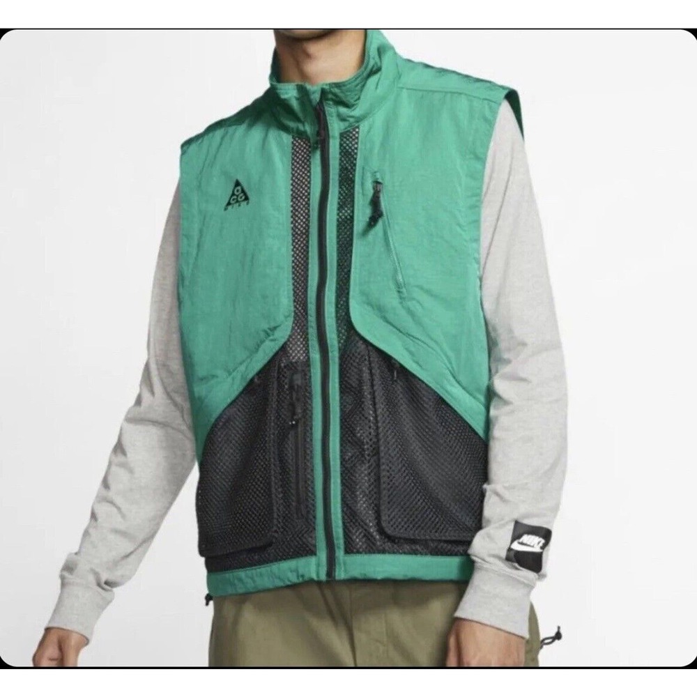Nike ACG NRG Gilet Utility Vest Jacket Men Sz XL Gorp Core‎ Hiking Teal Vest